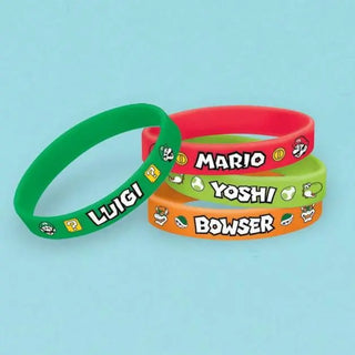 Amscan | Super Mario Brothers Silicone Bracelets - Pack of 6