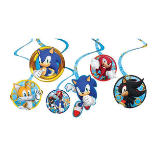 Sonic the Hedgehog Hanging Swirl Decorations | Sonic the Hedgehog Party Supplies NZ