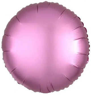 Satin Luxe Flamingo Pink Round Foil Balloon