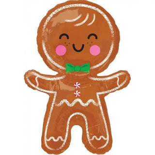 Anagram | Gingerbread Man Christmas Foil Balloon | Christmas Party Theme & Supplies |