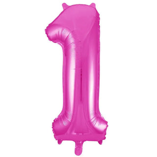 Giant Hot Pink Number Foil Balloon - 1