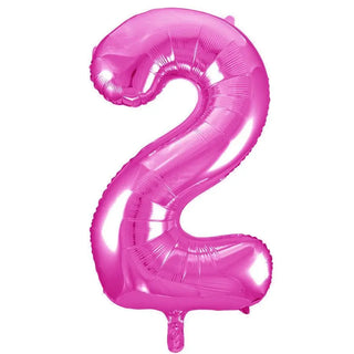 Pink Number 2 Balloon | Helium Balloons Wellington