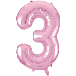 Giant Lovely Pink Number Foil Balloon - 3