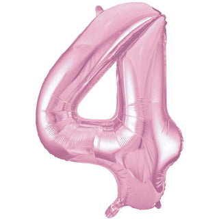 Giant Lovely Pink Number Foil Balloon - 4