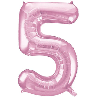 Giant Lovely Pink Number Foil Balloon - 5