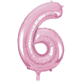 Giant Lovely Pink Number Foil Balloon - 6