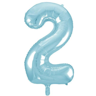 Giant Powder Blue Number Foil Balloon - 2