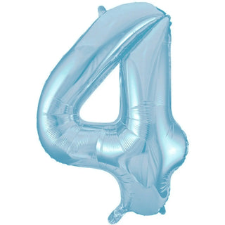 Giant Powder Blue Number Foil Balloon - 4