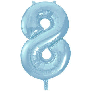 Giant Powder Blue Number Foil Balloon - 8