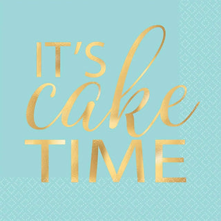 It's Cake Time Napkins | Mint Party Supplies