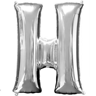 Anagram Silver Jumbo Letter Foil Balloon - H