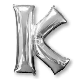 Anagram Silver Jumbo Letter Foil Balloon - K