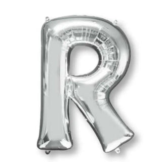 Anagram Silver Jumbo Letter Foil Balloon - R