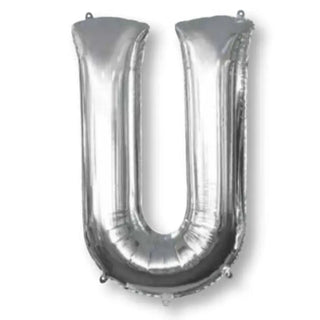 Anagram Silver Jumbo Letter Foil Balloon - U