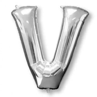 Anagram Silver Jumbo Letter Foil Balloon - V