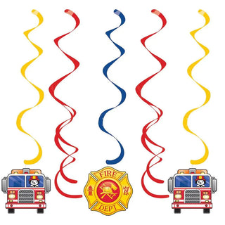 Fire Fighter Swirl Decorations | Fire Fighter Party Supplies