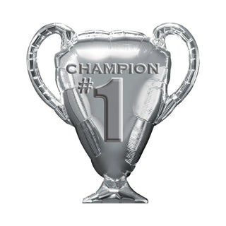 Anagram | Silver Trophy Champion #1 SuperShape Foil Balloon