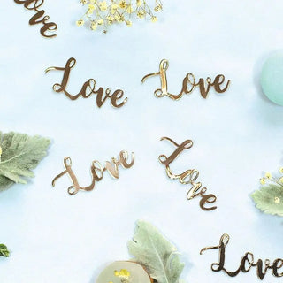Rose Gold Jumbo Confetti - Love