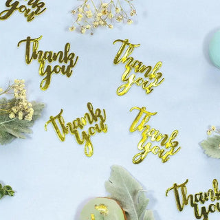 Gold Jumbo Confetti - Thank You