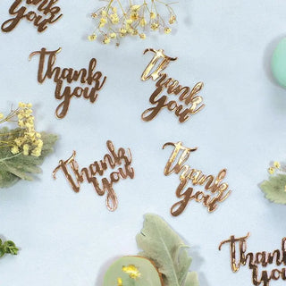 Rose Gold Jumbo Confetti - Thank You