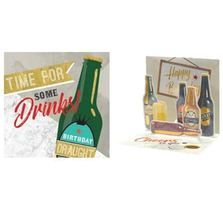 Artwrap | Paper Pop Card - Time for Some Drinks | 21st Birthday