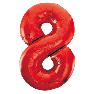 Giant Red Number Foil Balloon - 8