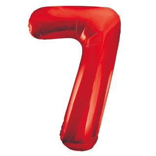 Giant Red Number Foil Balloon - 7