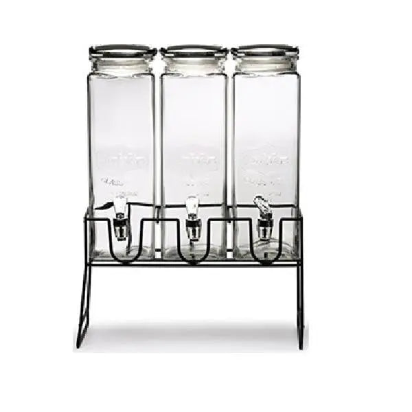 Triple Cold Beverage Dispenser with Stand