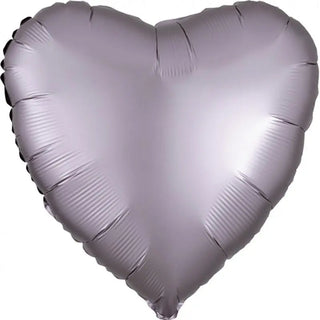 Satin Luxe Greige Heart Foil Balloon