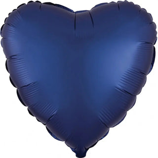 Satin Luxe Navy Heart Foil Balloon