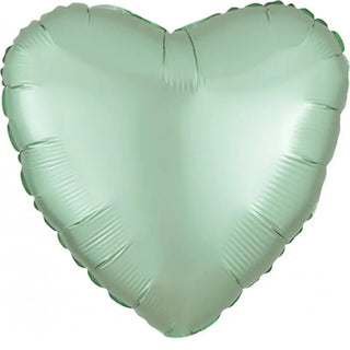 Anagram | Satin Luxe Mint Green Heart Foil Balloon