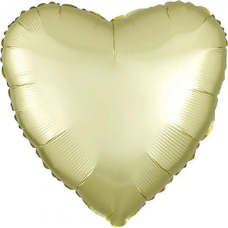 Anagram | Satin Luxe Pastel Yellow Heart Foil Balloon
