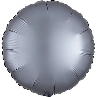 Satin Luxe Graphite Round Foil Balloon