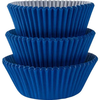 Bright Royal Blue Mini Cupcake Cases - 100 Pack
