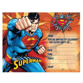 Amscan | Superman Invitations | Justice League Party Theme & Supplies