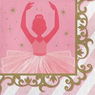 Amscan | Twinkle Toes Napkins - Lunch | Ballet Party Theme & Supplies
