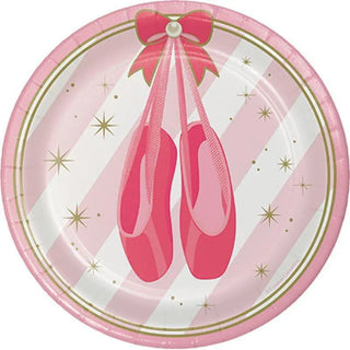 Amscan | Twinkle Toes Plates - Lunch | Ballet Party Theme & Supplies