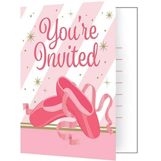 Amscan | Twinkle Toes Invitations | Ballet Party Theme & Supplies