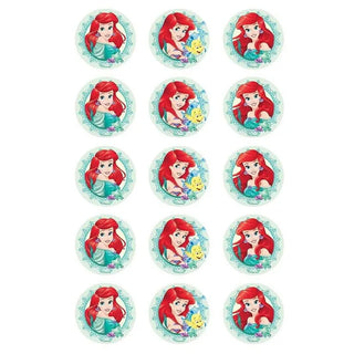 Little Mermaid Edible Cupcake Toppers | Little Mermaid Cake