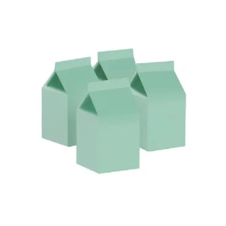 Five Star | Five Star Mint Green Milk Cartons |