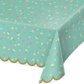 Creative Converting | Floral Tea Party Tablecover | Floral Tea Party Theme and Supplies