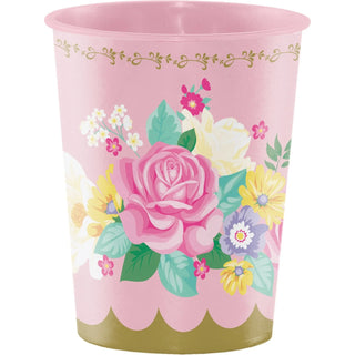 Creative Converting | Floral Tea Party Keepsake Cup | Floral Fairy Party Theme and Supplies