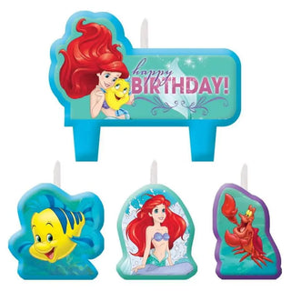 Little Mermaid Ariel Dream Big Birthday Candle Set - 4 Pkt