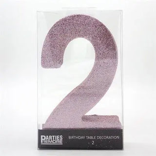 Parties and More | Foam Glitter 2 Light Pink Centrepiece | 2nd Theme and Party Supplies