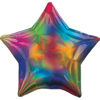 Iridescent Holographic Rainbow Star Foil Balloon