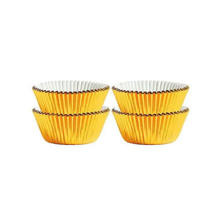 Gold Foil Mini Cupcake Papers | Gold Cake Decorations