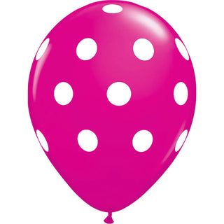 Berry Pink Polka Dot Balloon