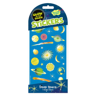 Peaceable Kingdom | Glow in the Dark Deep Space Stickers | Space Party Supplies