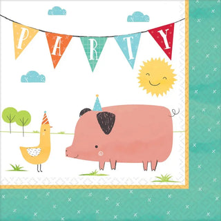 Barnyard Party Napkins - Lunch