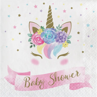 Unicorn Baby Shower Napkins | Baby Shower Supplies